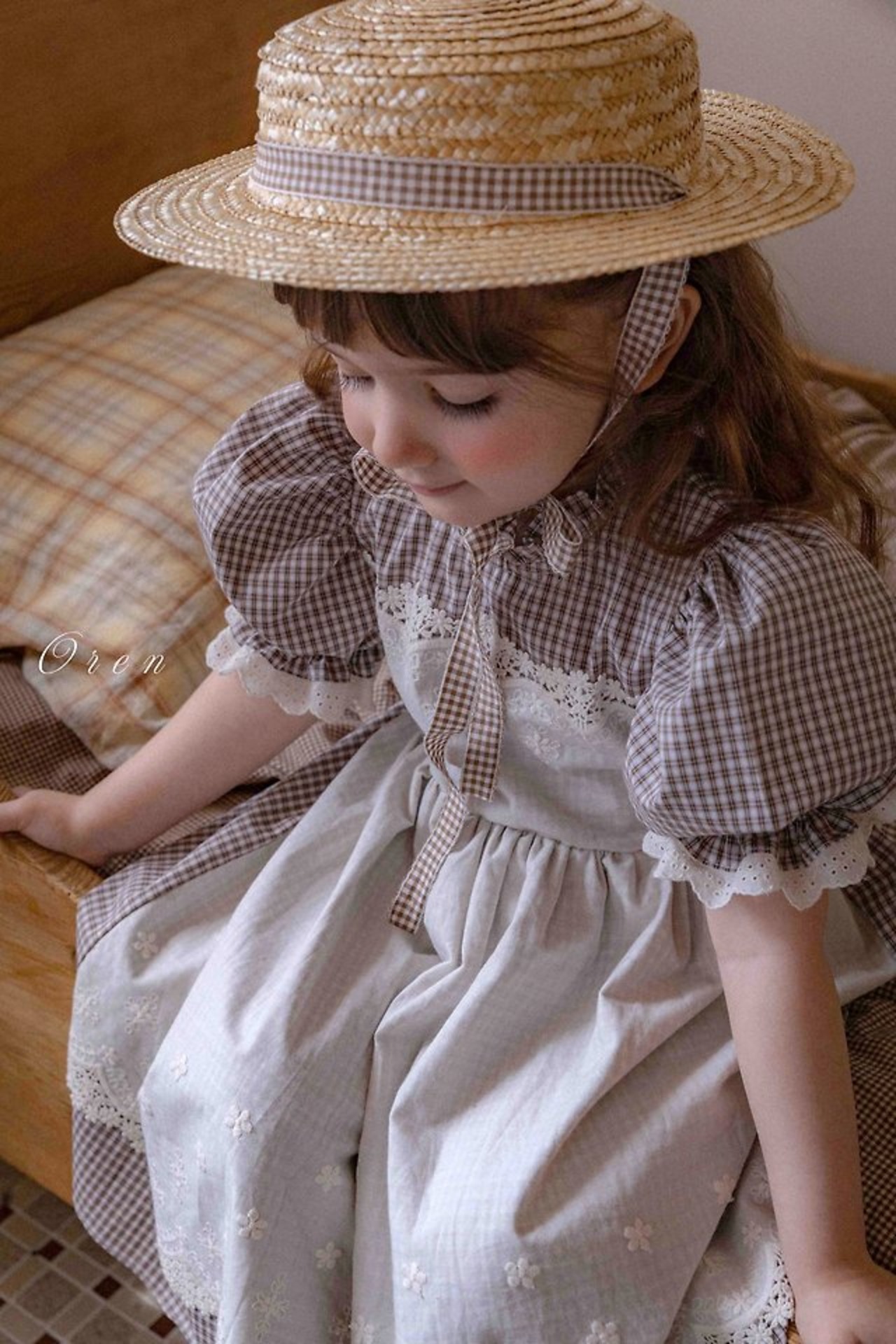 [Oren] Zegna Apron Dress Kids / [오렌] 제냐에이프런원피스키즈