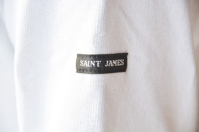 セントジェームス SAINT JAMES ウエッソン無地エルボーパッチ(13JCOUES.COUD.R)NEIGE(ECRU/MARINE)
