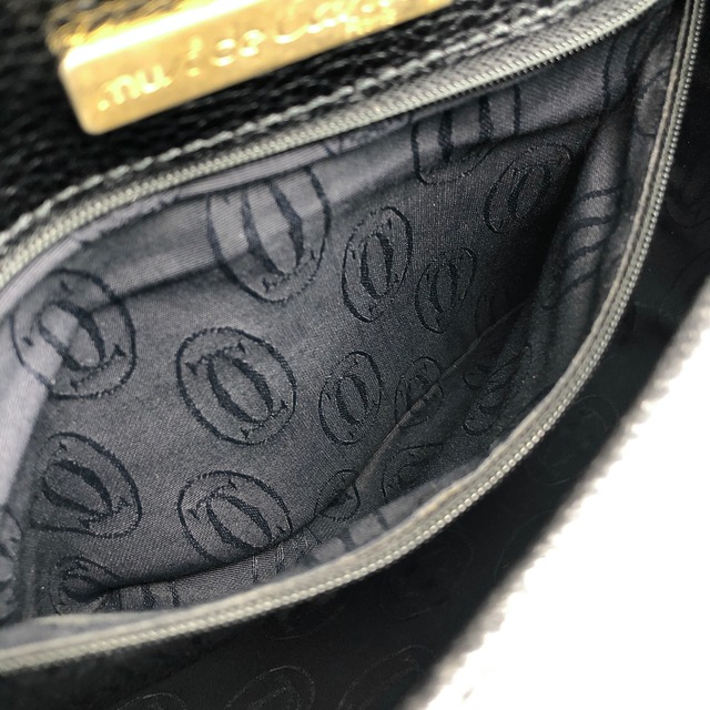 Cartier カルティエ ショルダーバッグ ブラック レザー vintage ヴィンテージ オールド nucjig