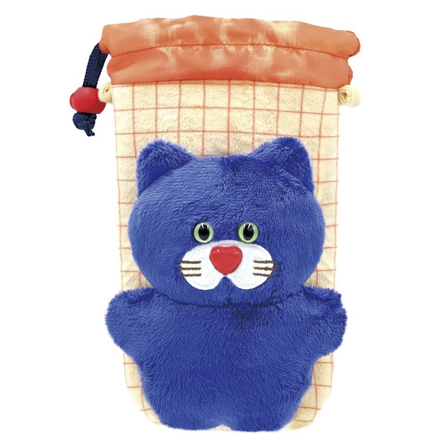 モジョジョジョつれてってボトルカバーねこ（青）(9522228)