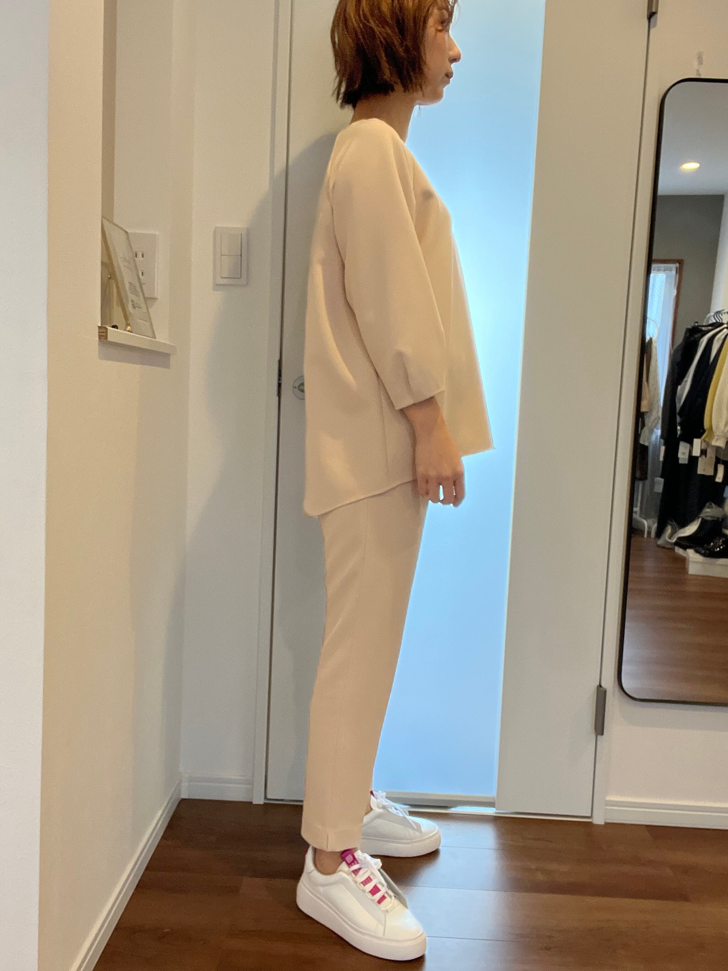 ぷりん大きいサイズXL☆パシオーネ セットアップ ノーカラー パンツ パシオーネ セットアップ ぷりん大きいサイズXL☆パシオーネ