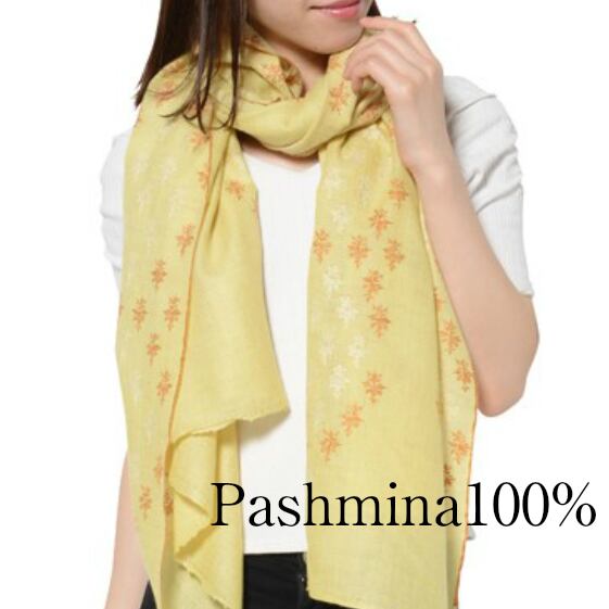 PASHMINA パシュミナ ショール　カシミヤ100% 大判ストール