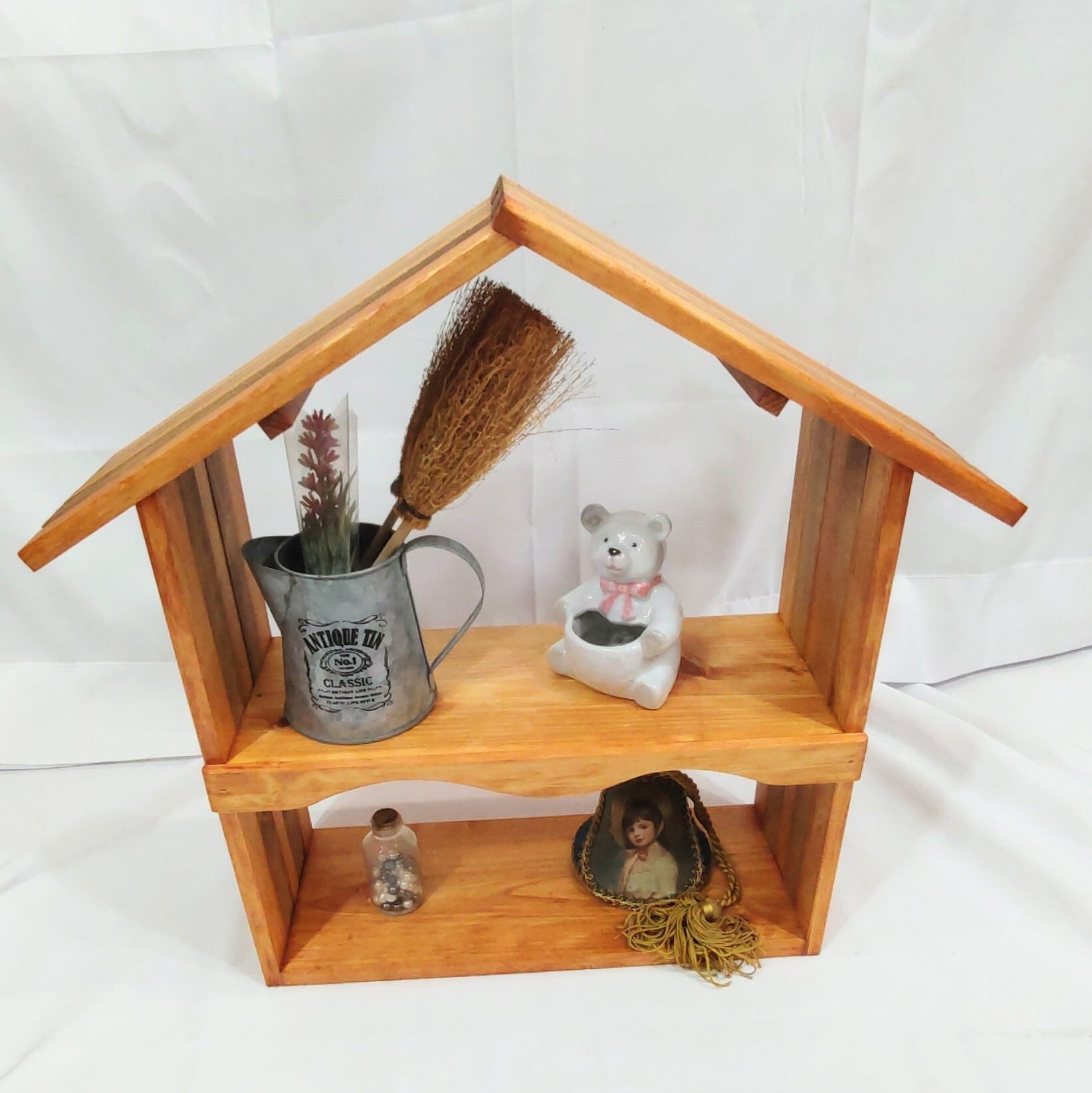 カントリー棚 カントリー家具 ｜ 本棚(単行本用)兼ディスプレイ 4段