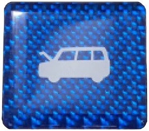 【新着特価】HASEPRO (ハセ・プロ) マジカルカーボンNEO ボンネットオープナーエンブレム TYPE B ブルー ワンボックス/NBOE-2BLU