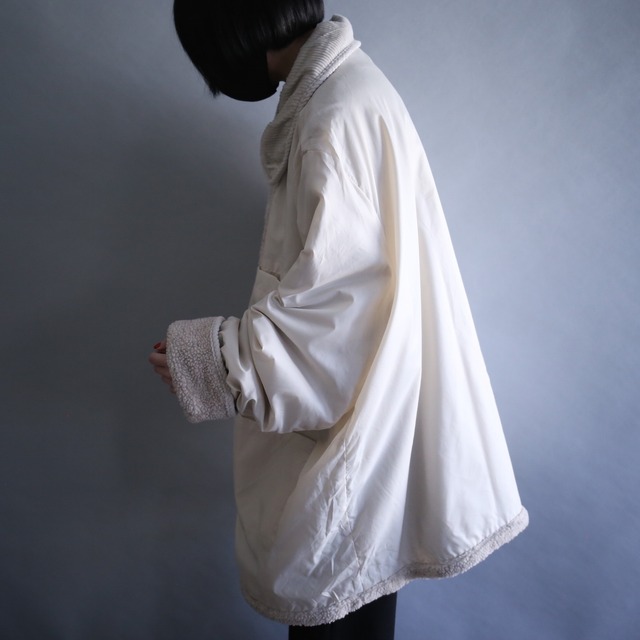 "reversible" boa fleece × shakashaka XXX over silhouette jacket coat