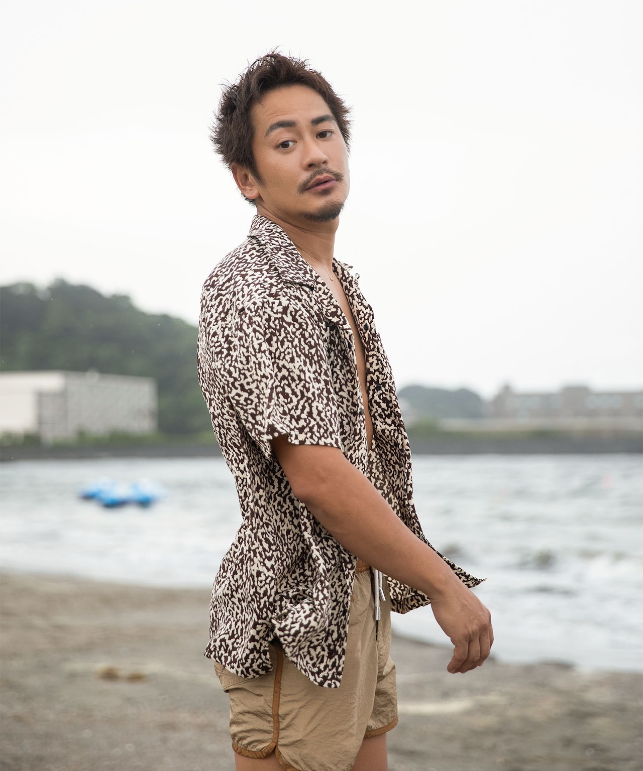 【SUNS】LEOPARD OPEN COLLAR SHIRTS［RSS018］