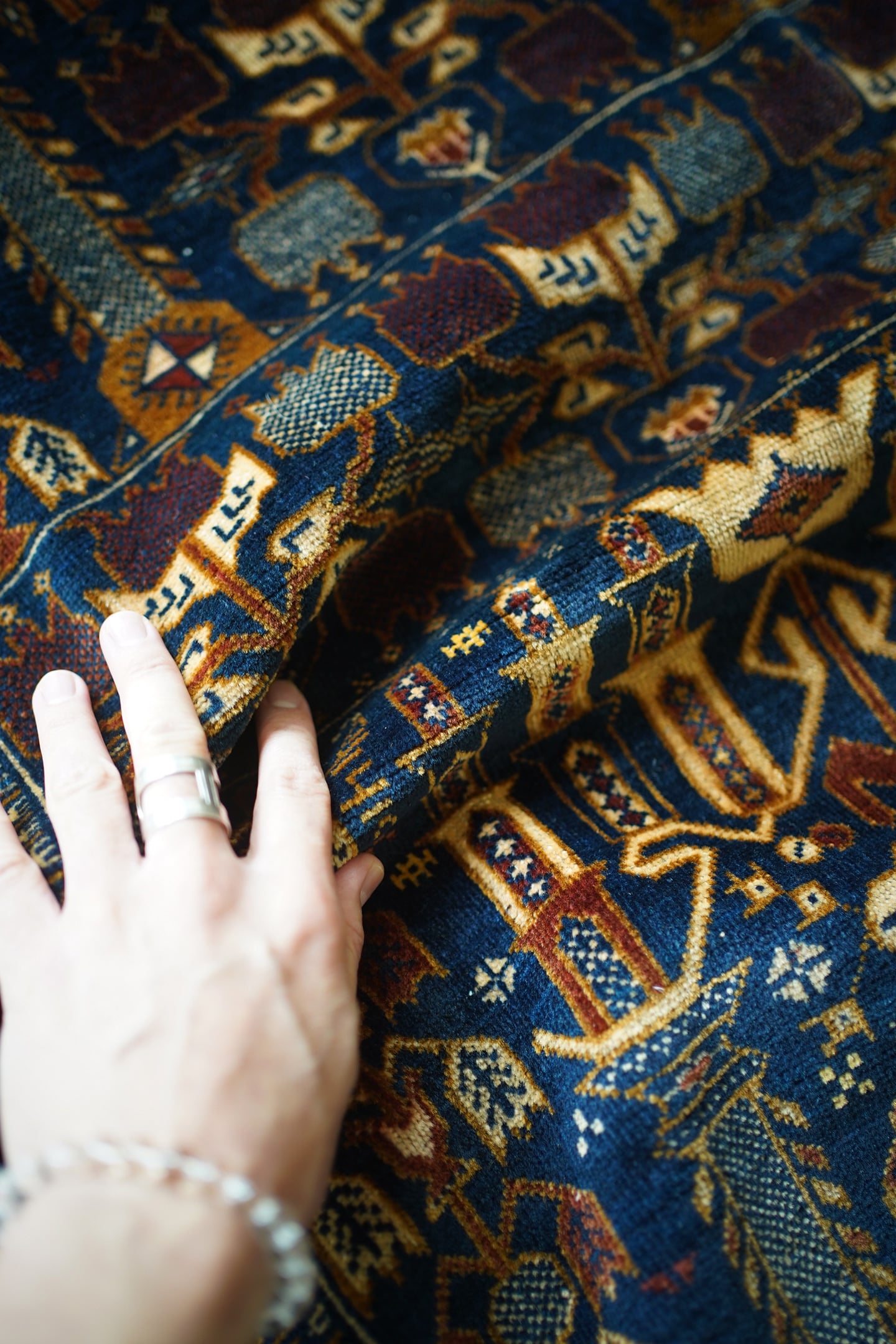 60's Vintage rug】183×118cm トルクメン族 アリホジャ