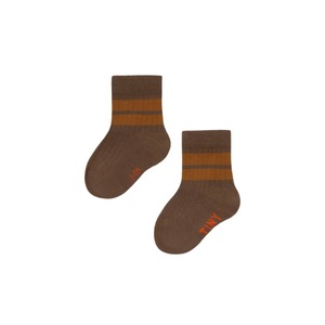 【Baby】TINY COTTONS / STRIPES MEDIUM SOCKS (Dark Brown) AW25