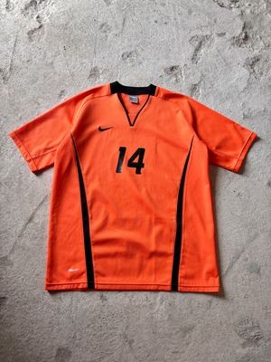 NIKE/Soccer Game Shirt/L/サッカ－ゲ－ムシャツ/14番/オレンジ/NIKE FIT/ナイキ
