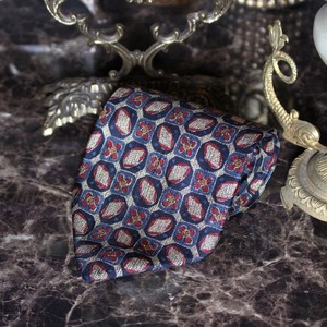 RETRO VINTAGE ENRICO COVERI PATTERNED DESIGN SILK TIE/レトロ古着エンリココベリ柄デザインシルクネクタイ