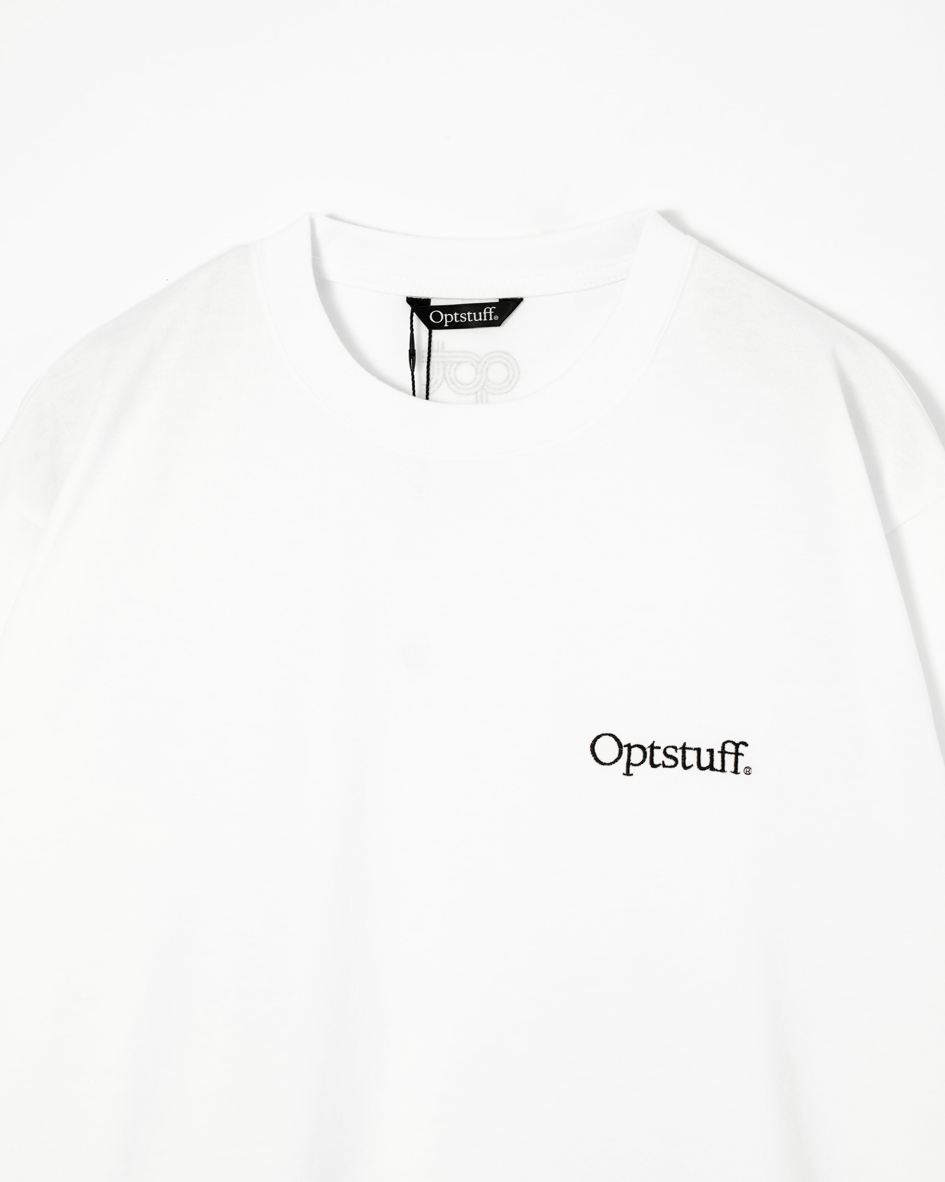 OPTSTUFF] DRAWSTRING LONG SLEEVE T-SHIRT (WHITE) | OPTSTUFF