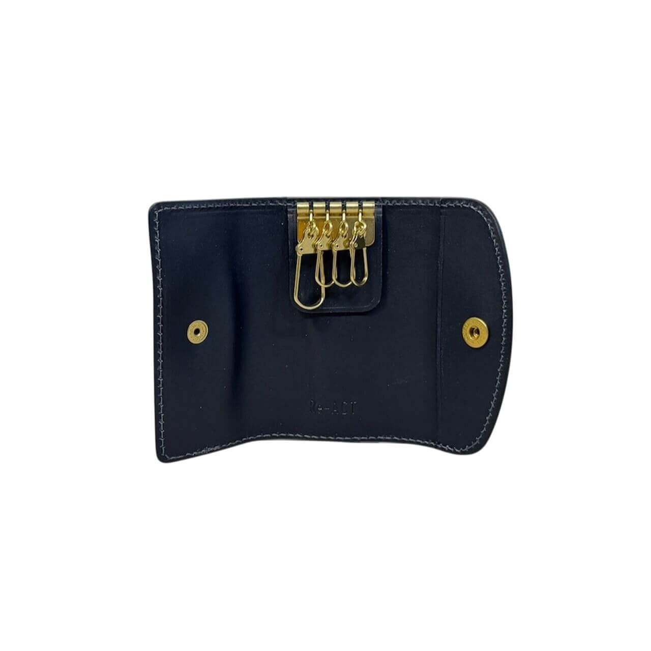 Re-ACT / Indigo Flower Key Case - 藍染レザー(フラワー) キーケース