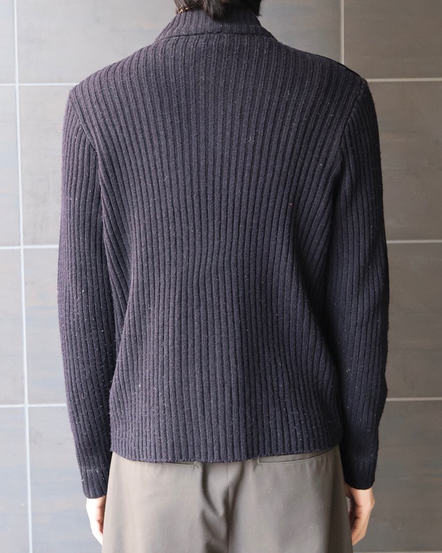 zip up knit blouson