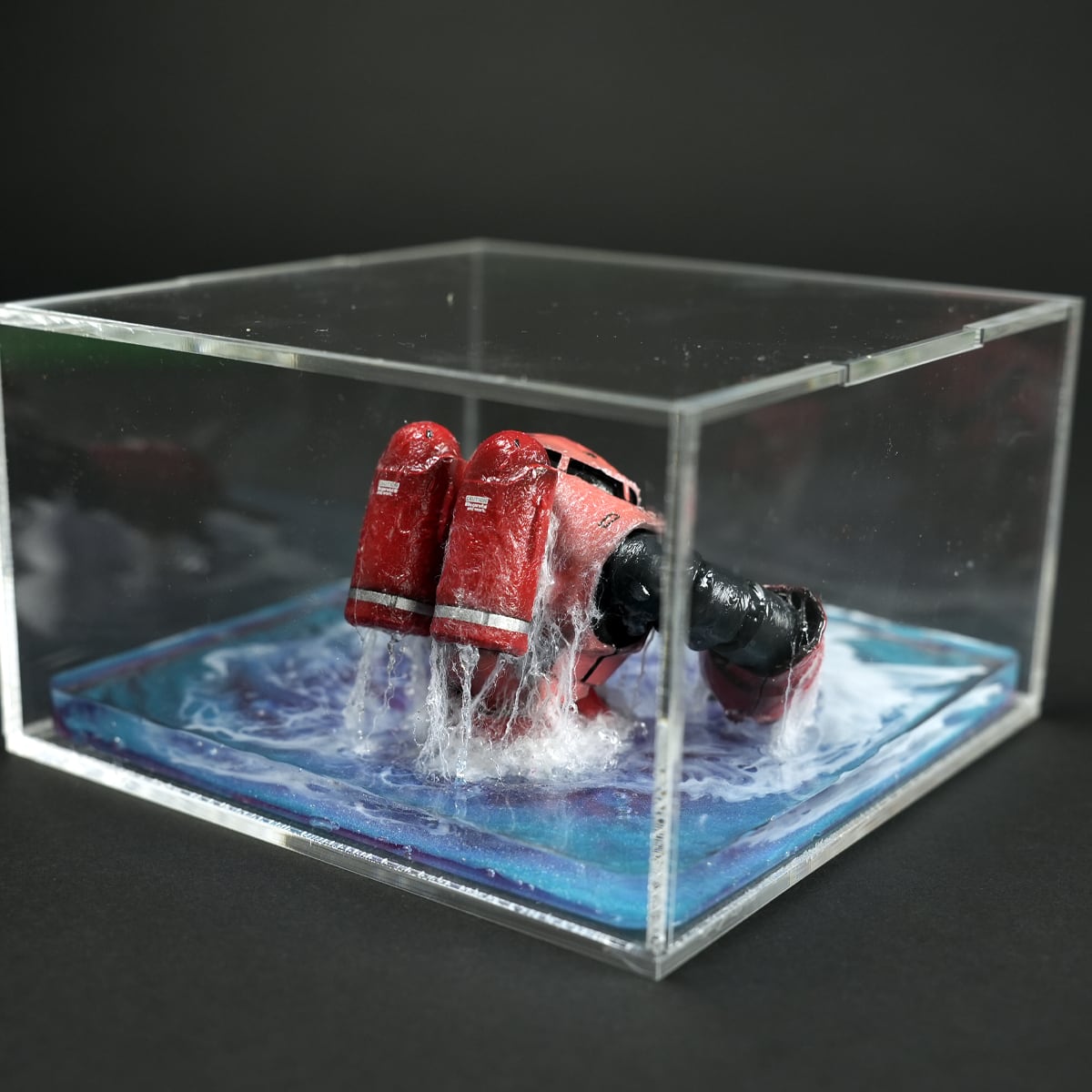 HG 1/144 シャア専用ズゴック 海ジオラマレジンアート 完成品 アクリル