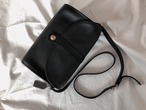 AMERICA 1990’s OLD COACH “Dark Navy Leather” shoulder bag