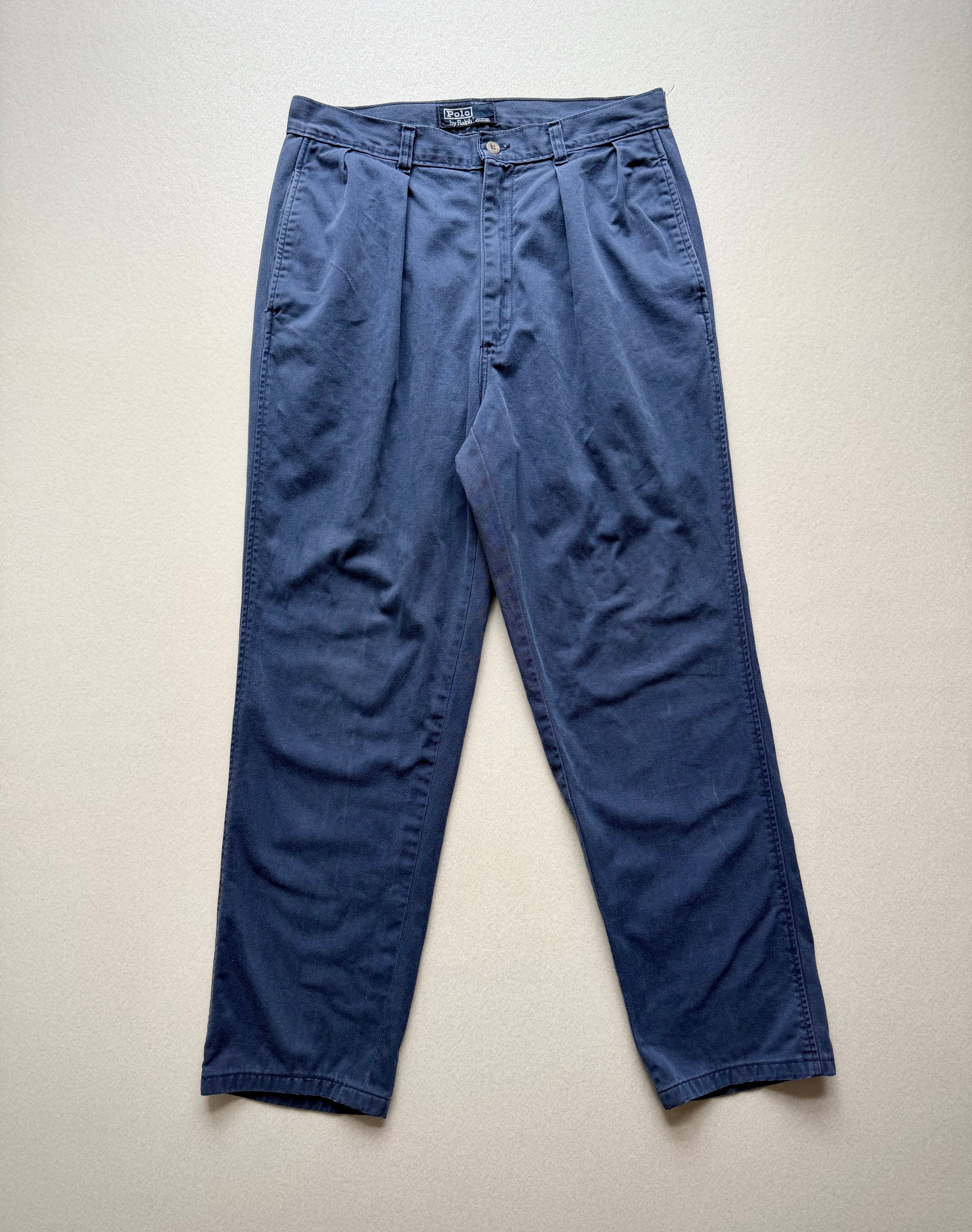 90s USA製 “ RALPH LAUREN ” POLO CHINO TROUSERS NAVY OLD VINTAGE