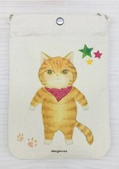 モンゴベス　サコッシュS　茶トラ赤スカーフ 【トラコ】