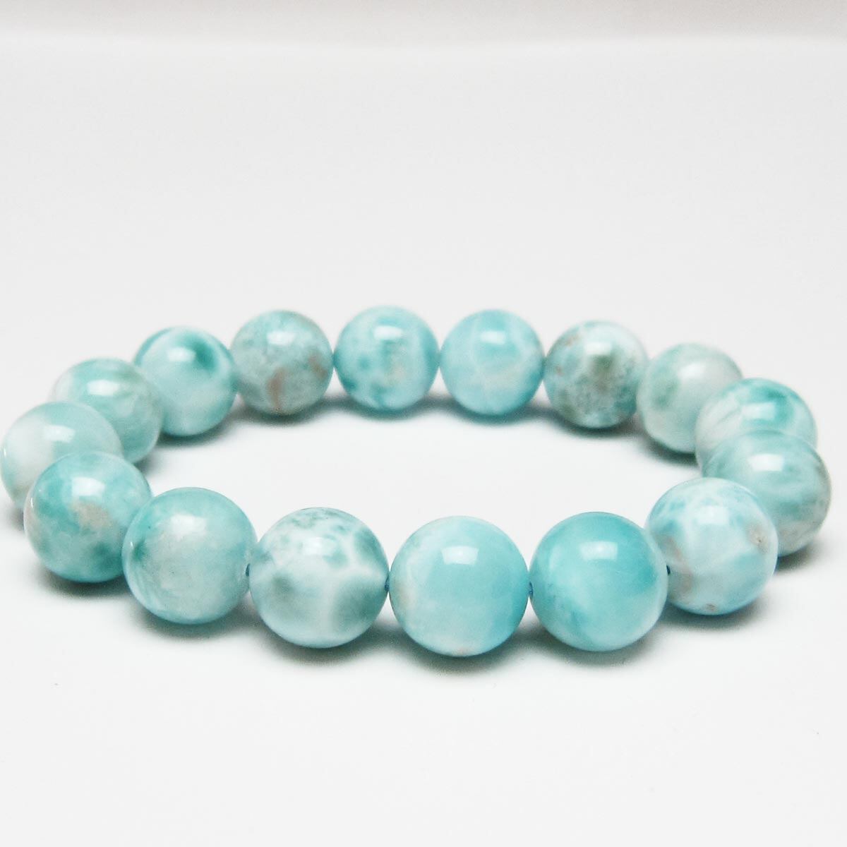 ラリマー ブレスレット 14mm 一点物 111-56493