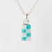 CHECK aqua & clear - necklace -