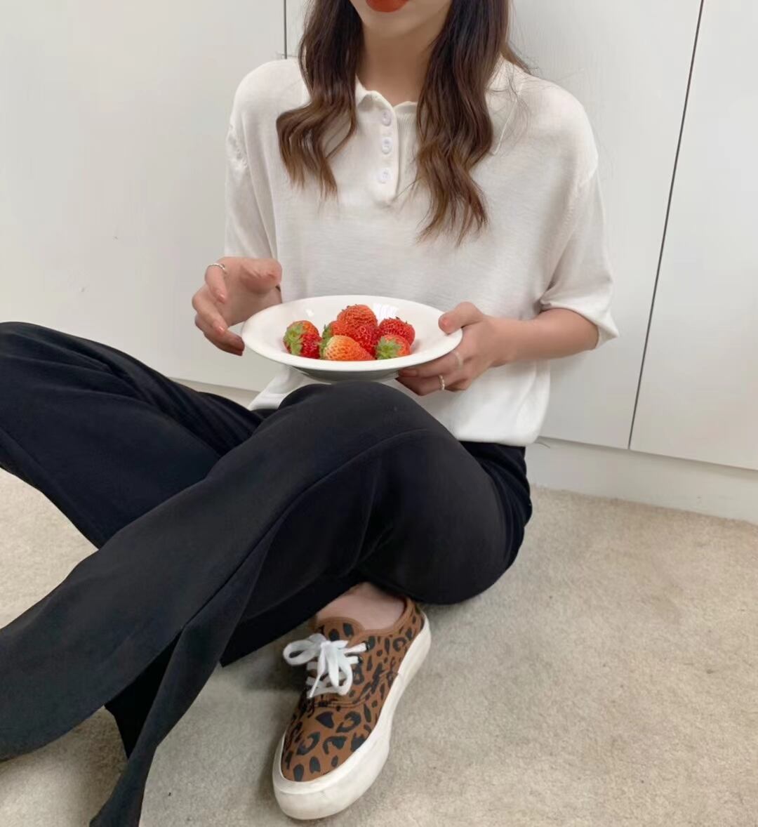 5分袖春ニット　AJ2205-619