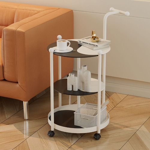 サイドテーブル キャスター付き ソファサイドテーブル 強化ガラス 天板 多層収納 コーヒーテーブル 可動式 リビングルーム 子供部屋 カフェ おしゃれ シンプル 韓国 小物 雑貨 インテリア