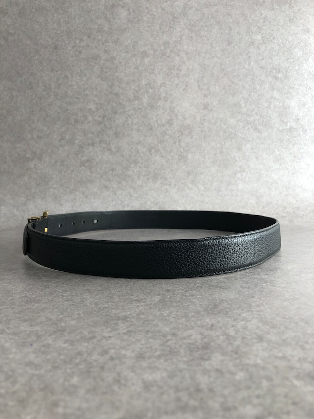 Yves Saint Laurent イヴ・サンローラン ベルト ブラック YSL レザー vintage ヴィンテージ オールド jjfxnv