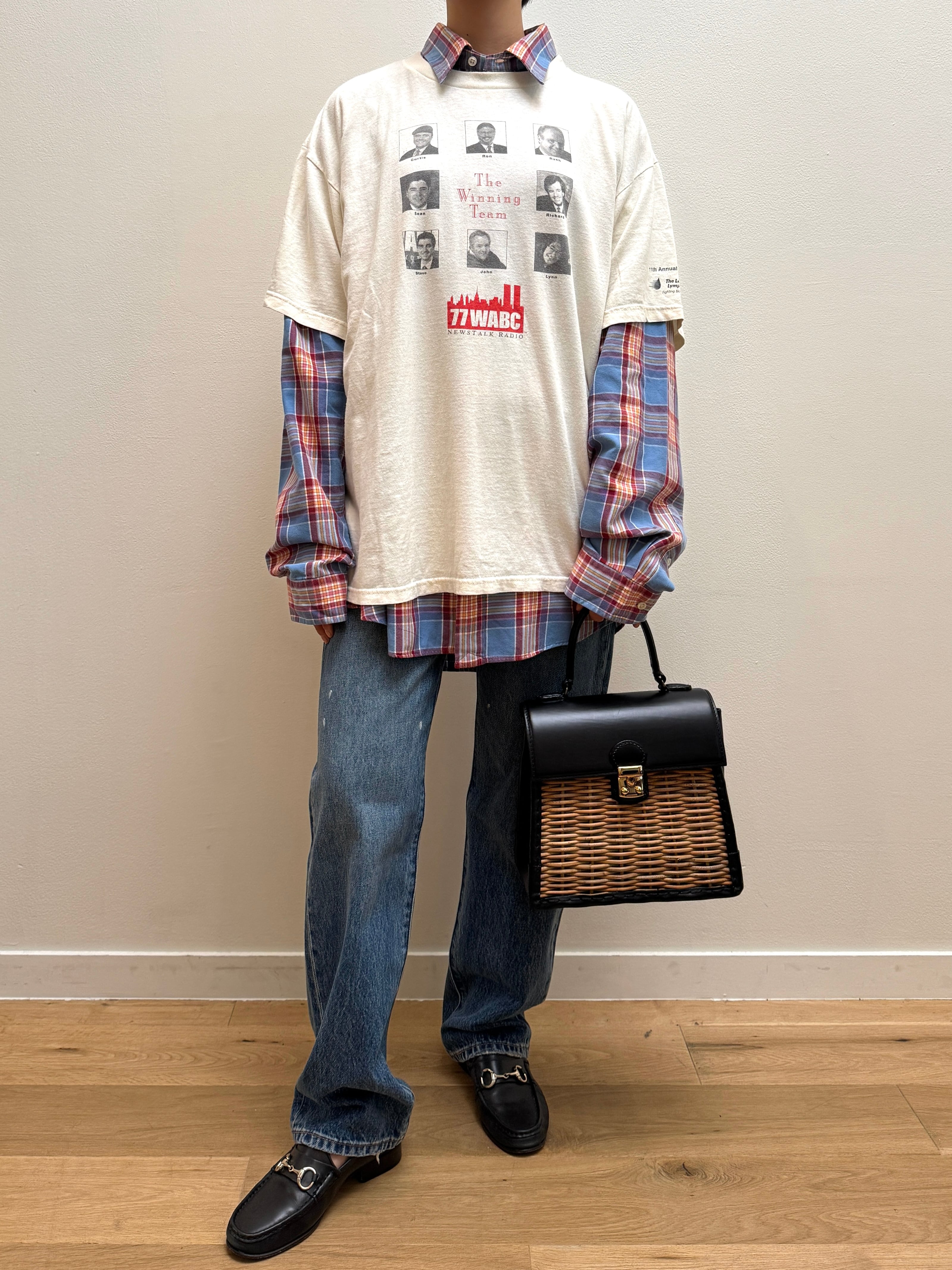 BL14-7 USED Ralph Lauren CHECK SHIRT "XXL" -MULTI-