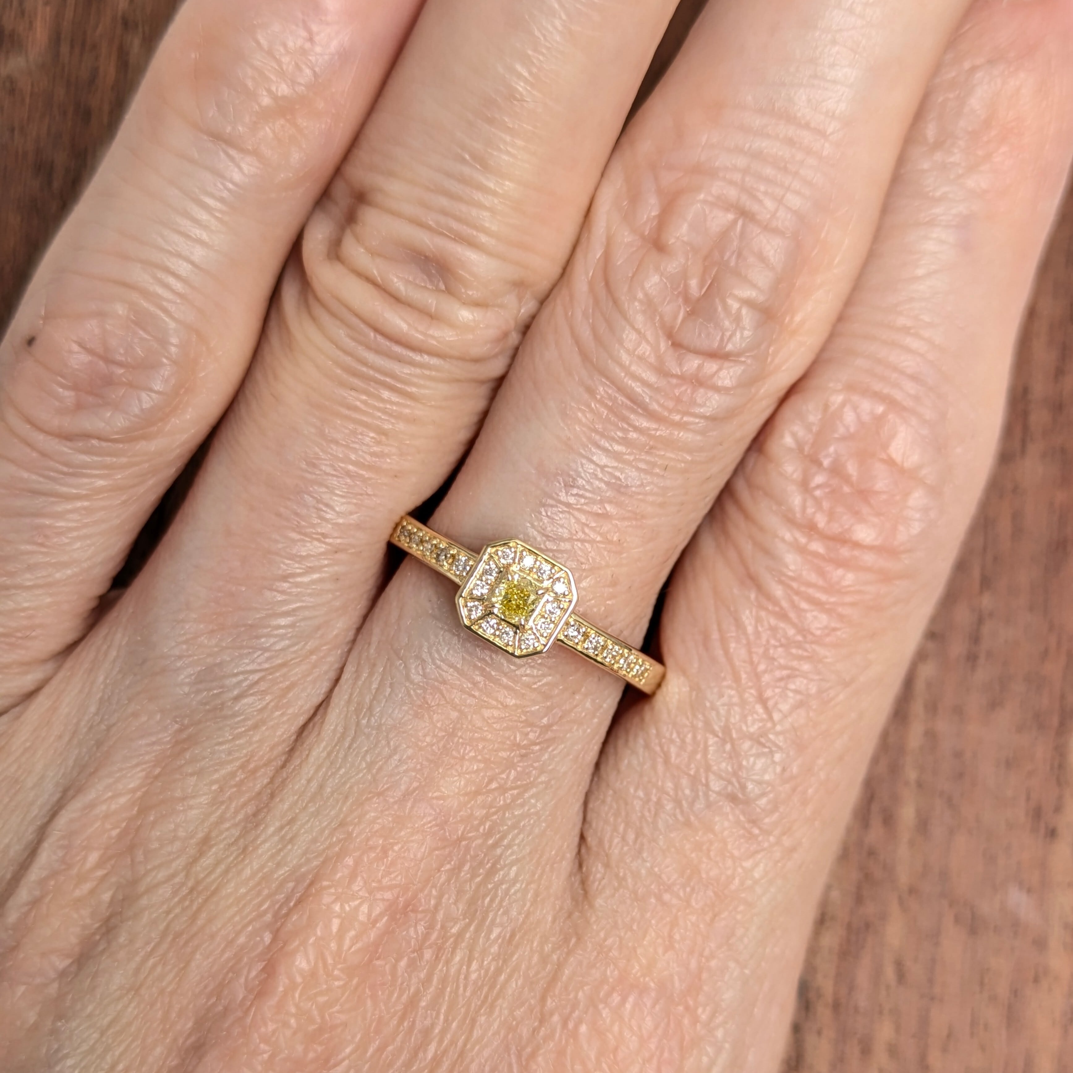 K18イエローダイヤリング 0.107ct D 0.10ct【PRO208781】 | CollectJewel