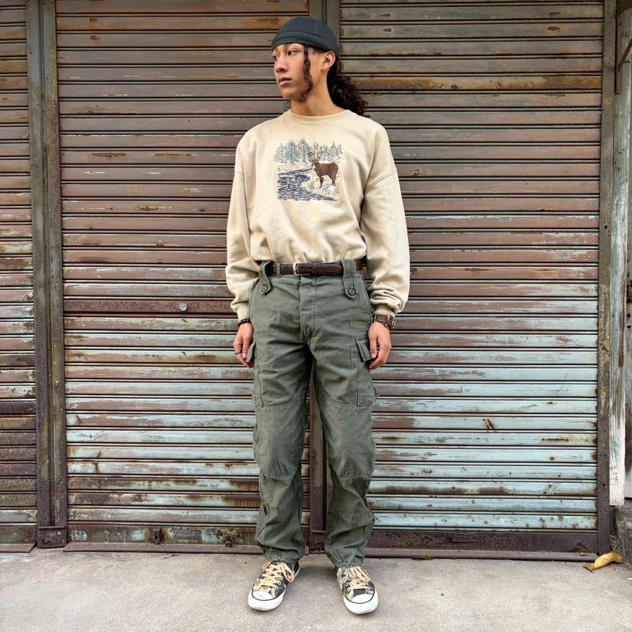 Euro Army ユーロ ミリタリー ヴィンテージ カーゴパンツ W86cm M/L