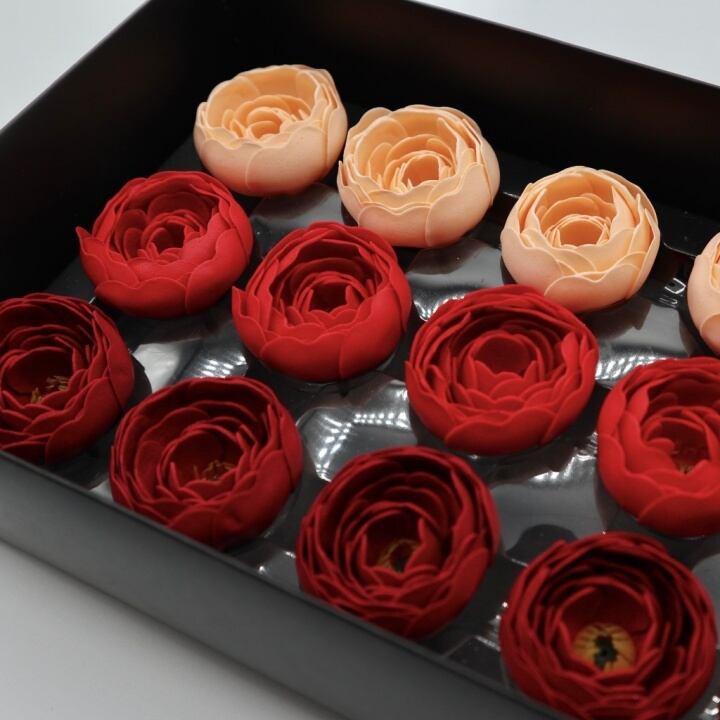 ラナンキュラスN-MIX1赤,オレンジ(15輪入り)