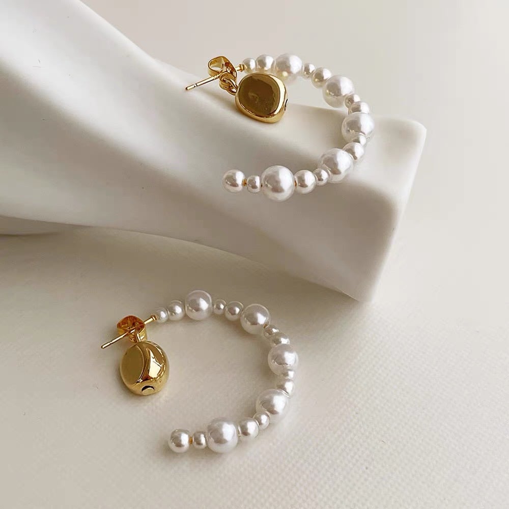 Cラインパールピアス 230936