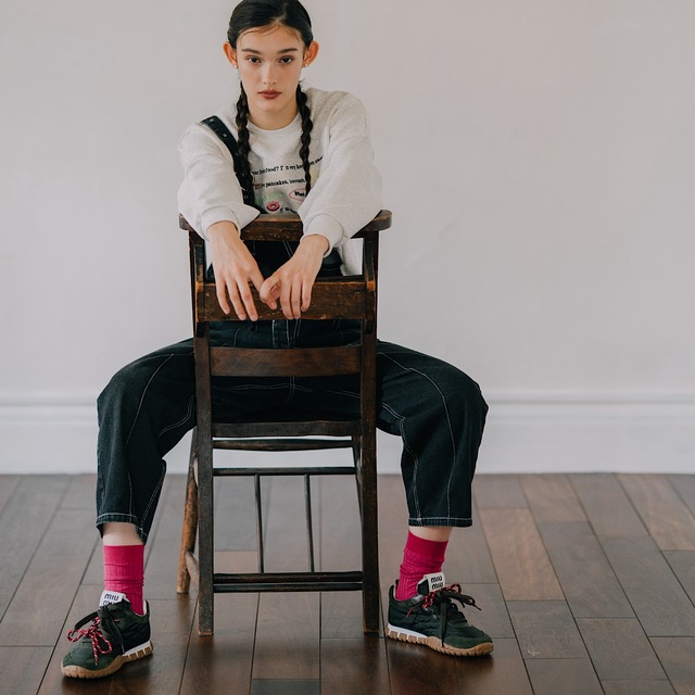 ハートデニムサロペット(ブラック)