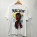 Malcolm X マルコム・X 白Tシャツ プリントTシャツ 半袖Tシャツ 古着 gr-165