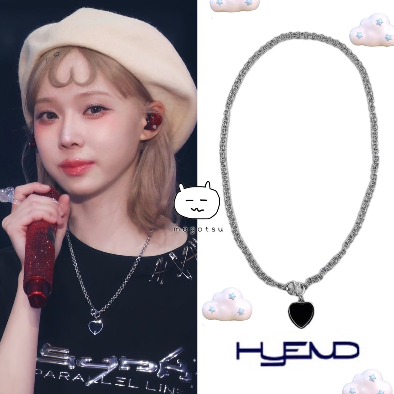 ☆aespa ウィンター 着用!!【HYEND】black heart necklace ☆aespa ウィンター 着用!!【HYEND】black heart necklace