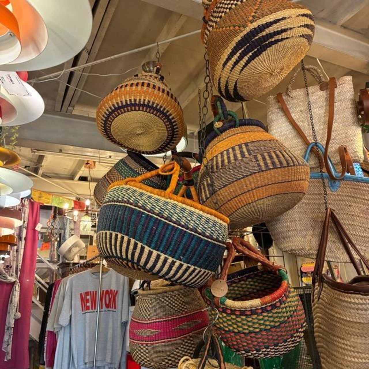 Burkina Faso Bolga Basket Pot　ブルキナファソ　ボルガバスケット　ポット　A　アフリカ　カゴ　籠　ワンハンドル　インテリア収納　1点もの　グルスィバスケット　ブルキナバスケット