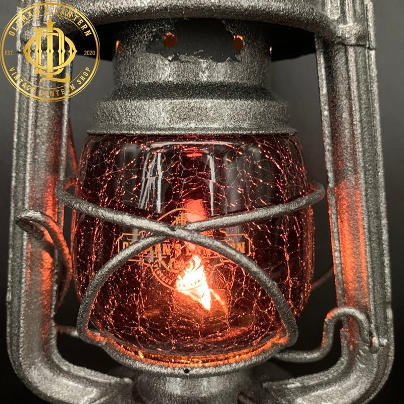 限定】クラックグラス グレーパープルブラック Feuerhand ホヤ 吹き