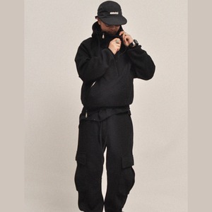 アシンメトリーZIPテックパーカー A2032