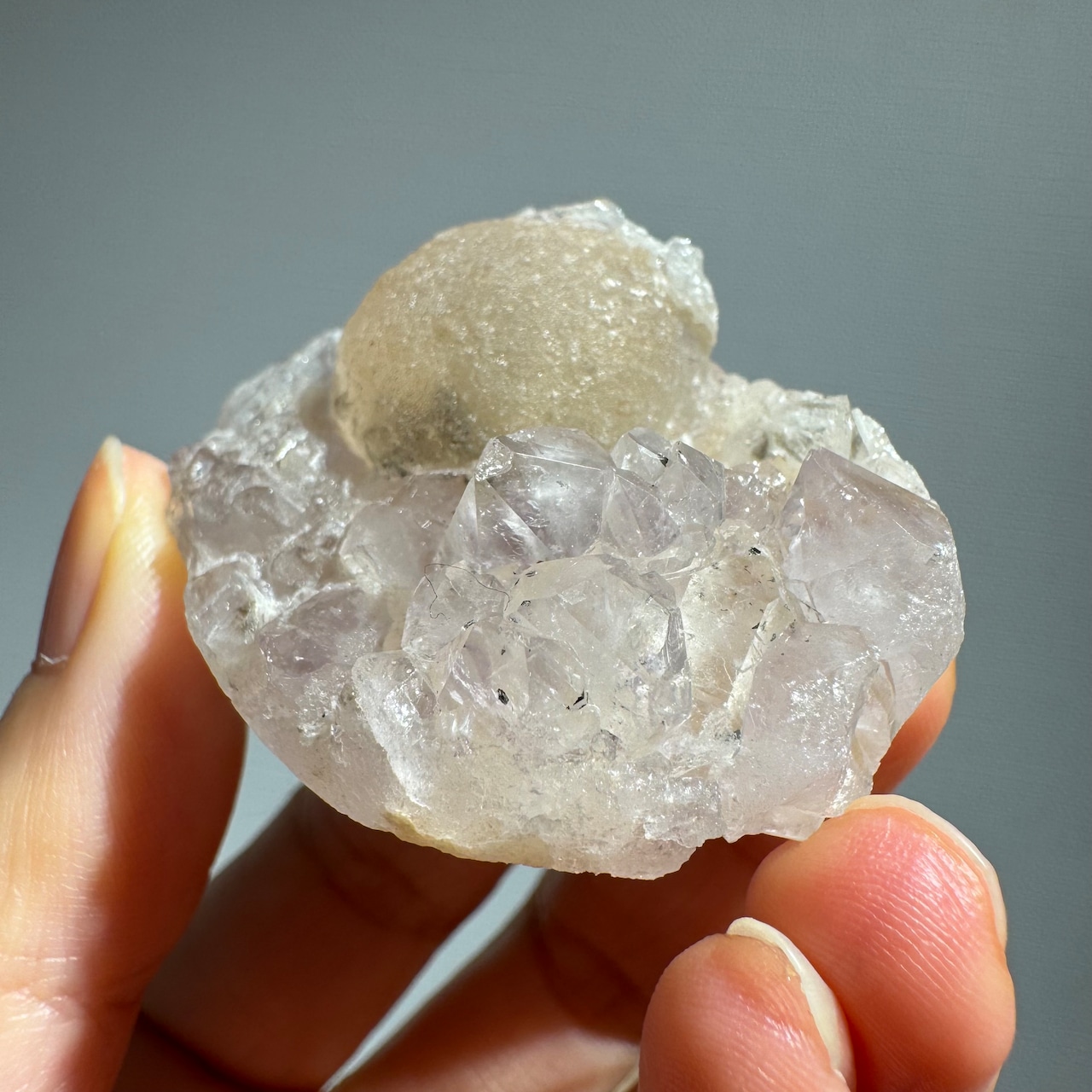 ポンデリングフローライト母岩付き*ブドウ状蛍石原石*251006*天然石*鉱物標本*インテリアストーン