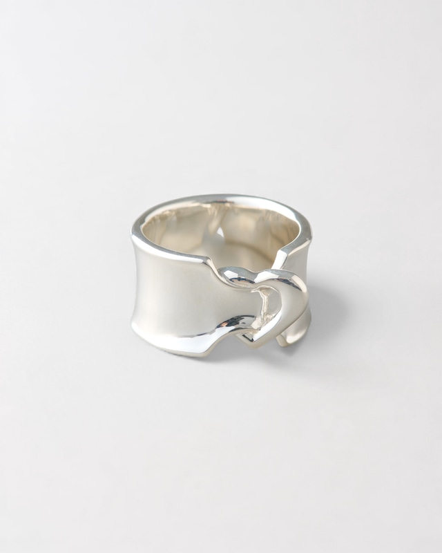 ribbon LOVERING.幅広 SILVER925 #00614-sv　りぼんラブリング幅広/シルバー925