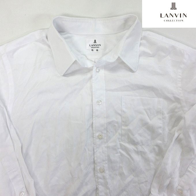 □LANVIN ランバン シャツ Yシャツ メンズ Mサイズ 高島屋 コットン100
