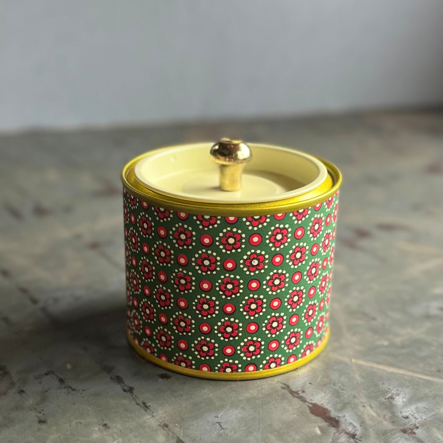 100g】野の花柄 miniキャニスター缶2缶セット | 鳥居製缶
