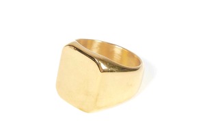 【316L square signet ring】 / GOLD