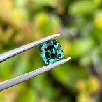 ブルーグリーントルマリン 6x6x4.8mm, 1.17ct, アフガニスタン産
