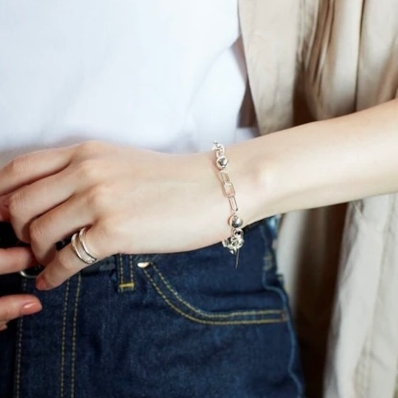 Various Mix Bracelet【silver/mix】