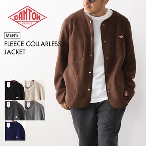 DANTON [ダントン] M FLEECE COLLARLESS JACKET [JD-8939] フリースカラーレスジャケット・フリースジャケット・アウター・メンズ・男性用・MEN'S [2026AW]