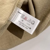 Crocodile クロコダイル 織り柄調 デザイン  長袖シャツ M/ベージュ系 メンズ