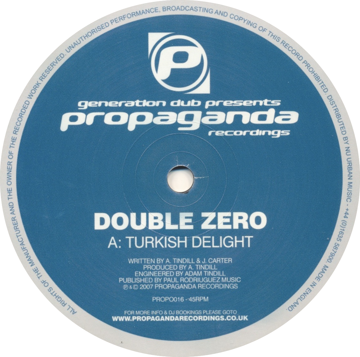 Double Zero / Jaydan - Turkish Delight / Shut Ya Down [Propaganda