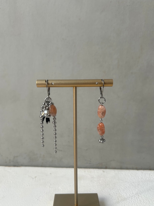 【天然石】サンストーン/ピアス.イヤリング