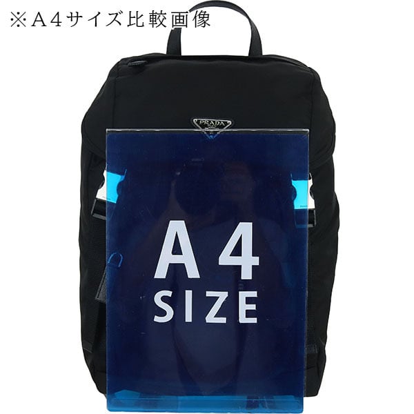 プラダ PRADA バックパック・リュック Re-Nylon xサフィアーノレザー バックパック 2VZ135 ブラック リサイクルポリアミド レザー 【中古】 Unused PRADA プラダ バックパック Re-Nylon サフィアーノレザー