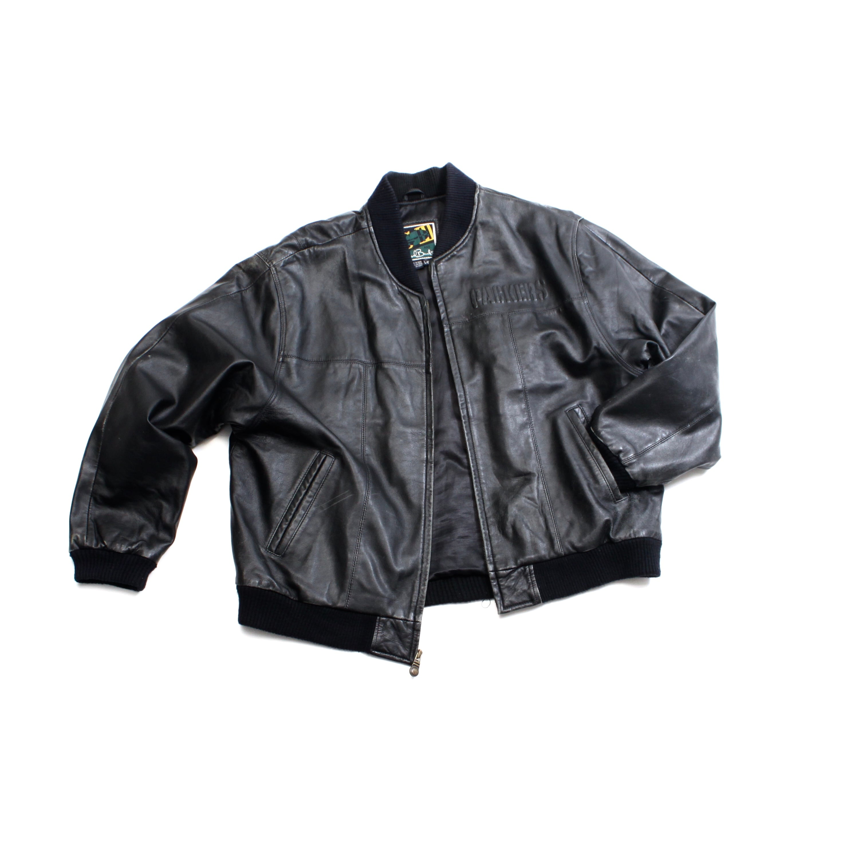 0428. 1990's leather jumper big